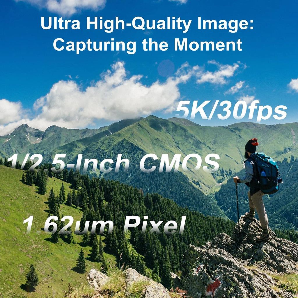 ORDRO M3 5K Video Camcorder 48MP UHD 4K/60fps Handheld Digital YouTube Vlogs Camera 3.5'' Rotatable IPS Screen 3250mAh Battery