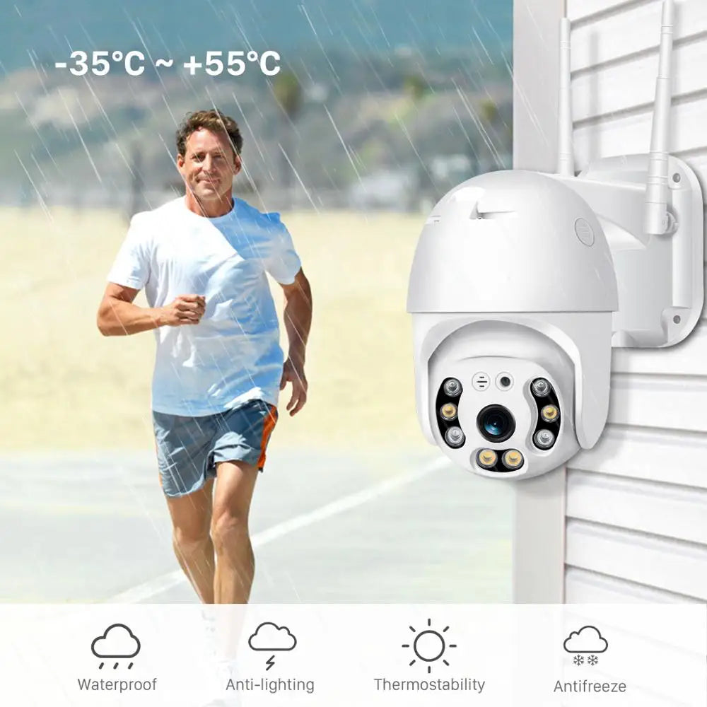 Security Camera System Wireless 1080p Infrared Dome Sur Veillance Camera WIFI Smart Monitor Two-way Voice Intercom PTZ Rotation