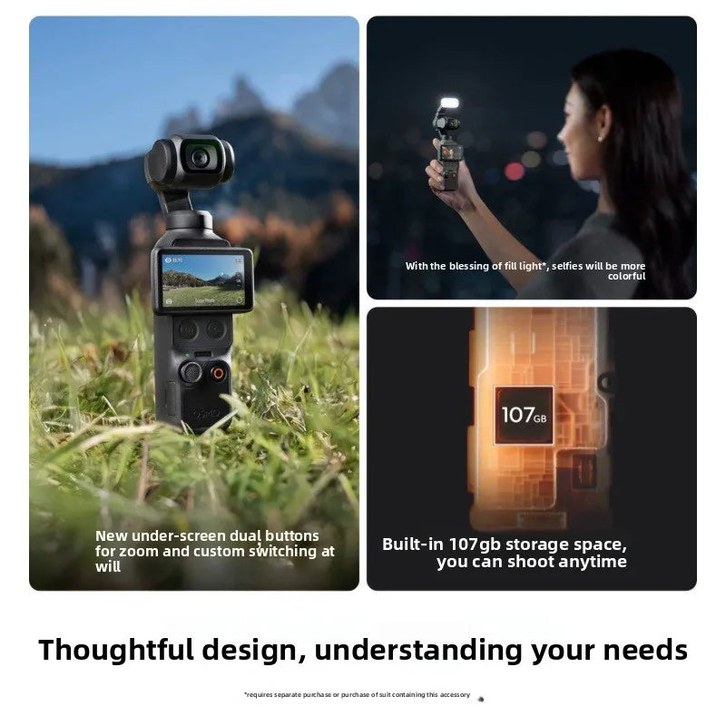For Osmo Pocket 4 PTZ Camera Anti-shake 4K HD Vlog