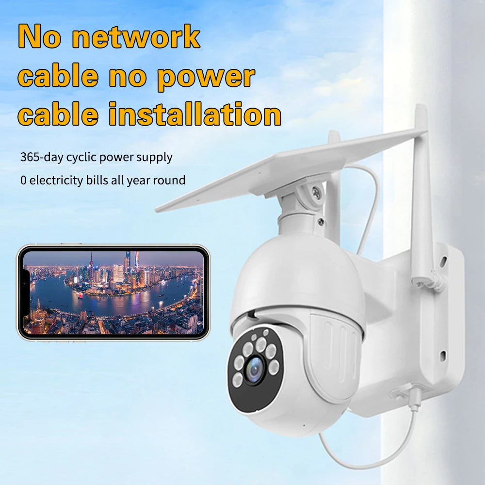 Wireless Outdoor Solar Security Camera Tuya App so Wireless Outdoor Solar Security Camera Tuya App so Outdoors With Battery