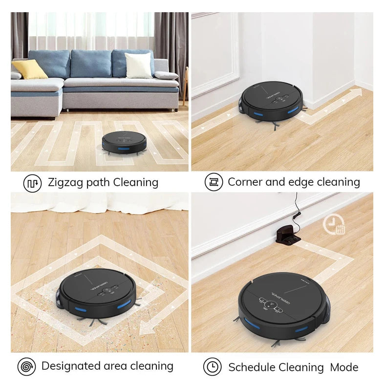 Robot Vacuum Cleaner with Mop – Self-Charging, Strong Suction, 4400mAh