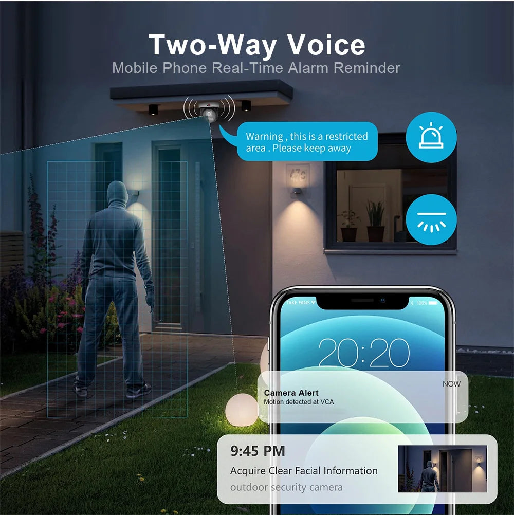 4K PoE Dome Surveillance IP Camera 4X Optical Zoom Human Vehicle Pet Detection Indoor Outdoor Home Security Camera