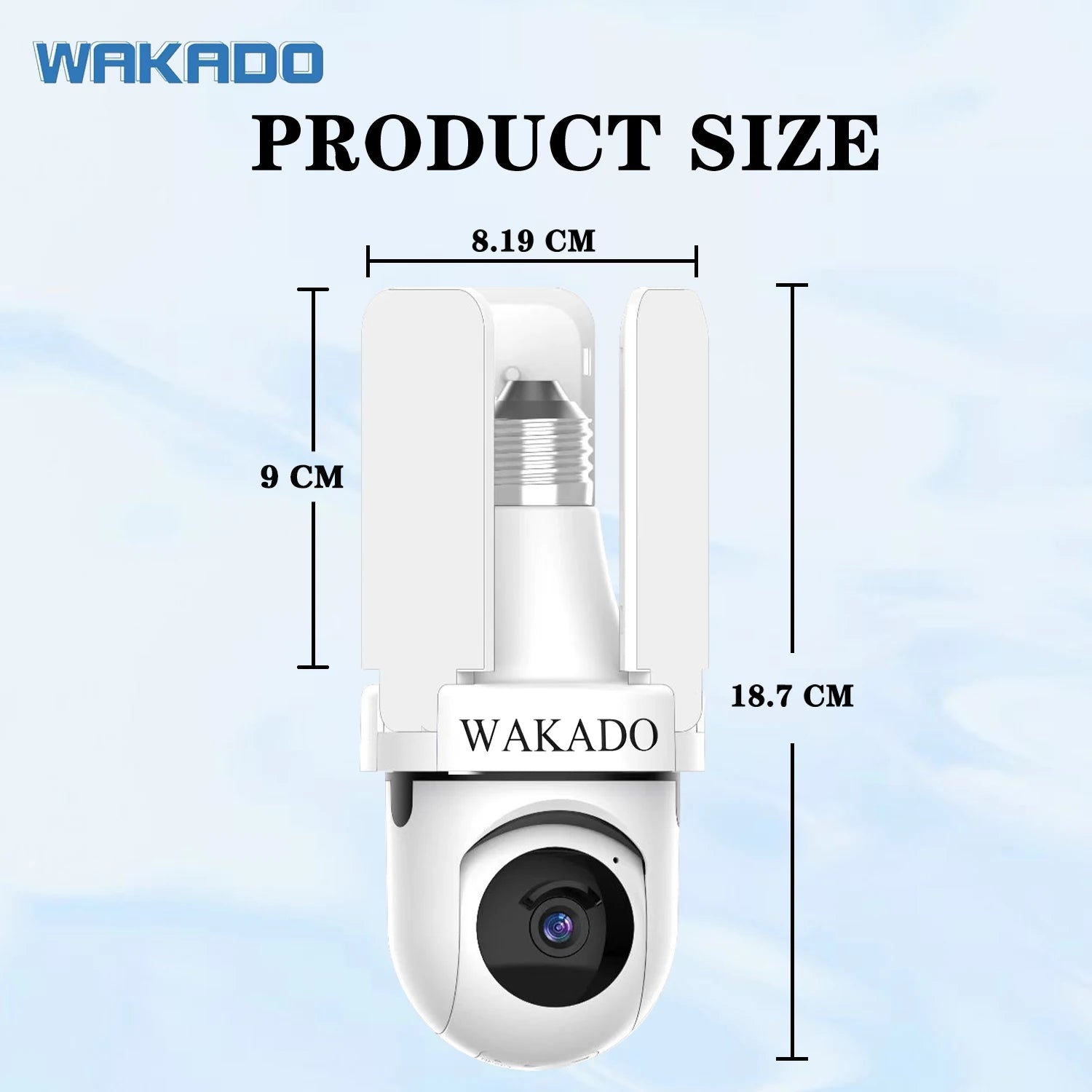 Night Vision 360 Degree 360 Monitor Home Wireless Mini Light Bulb Camera Three-leaf Fan Indoor CCTV Security Camera