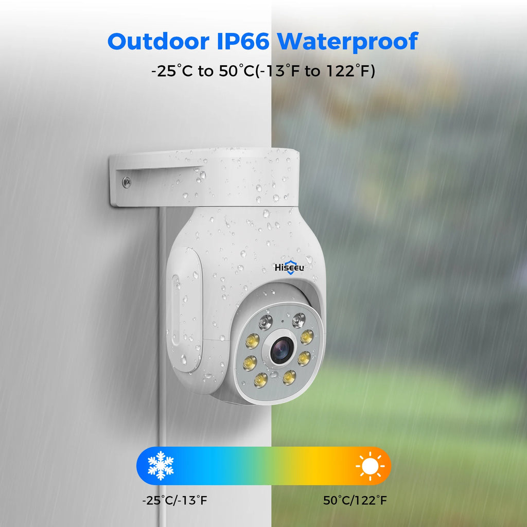 Hiseeu Home Security Camera System Wireless 5MP Nvr Kit P2p Video PTZ Speed Dome Surveillance CCTV Camera System Wifi Kit