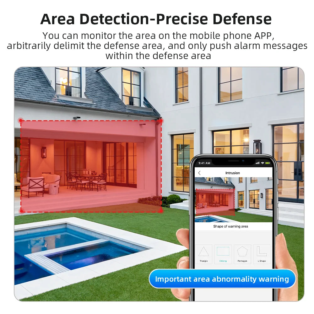 Wholesale Dual Lens 6MP CMOS Smart Outdoor WiFi Security Camera 360 Two Way Audio Night Vision IP66 Waterproof H.265 PTZ
