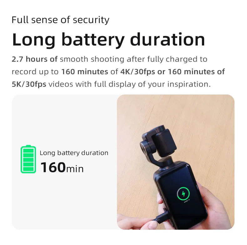 M5 Professional 4K Timelapse Pocket Camera Recording Function Vlogrs YouTubers Live Streamers Featuring AI face tracking