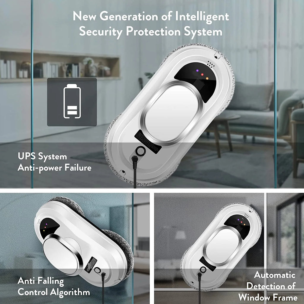 High Efficiency Automatic Electric Window Cleaning Robot Kit Household Use Vacuum Window Cleaning Tool