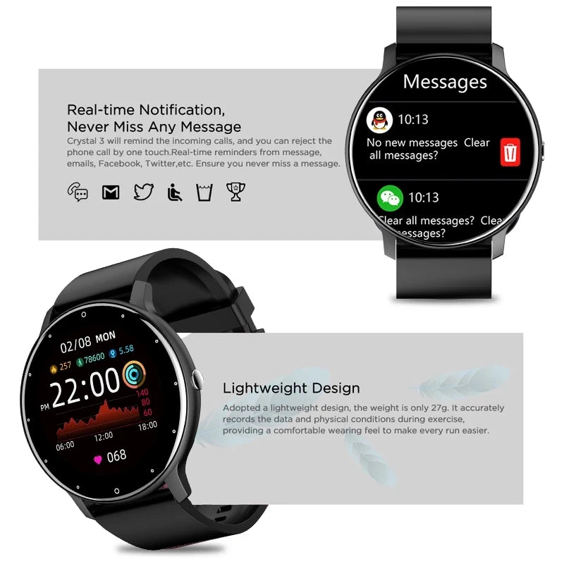 LIGE Sport Fitness Smart Watch, Waterproof, for iOS & Android