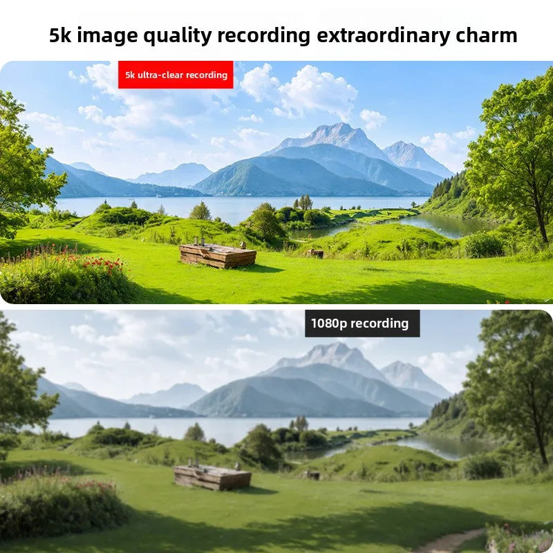 K28 5K Thumb Sized Pocket Action Camera Rotating Lens Face Recognition Follow Focus Tracking Handheld Design Outdoor Travel