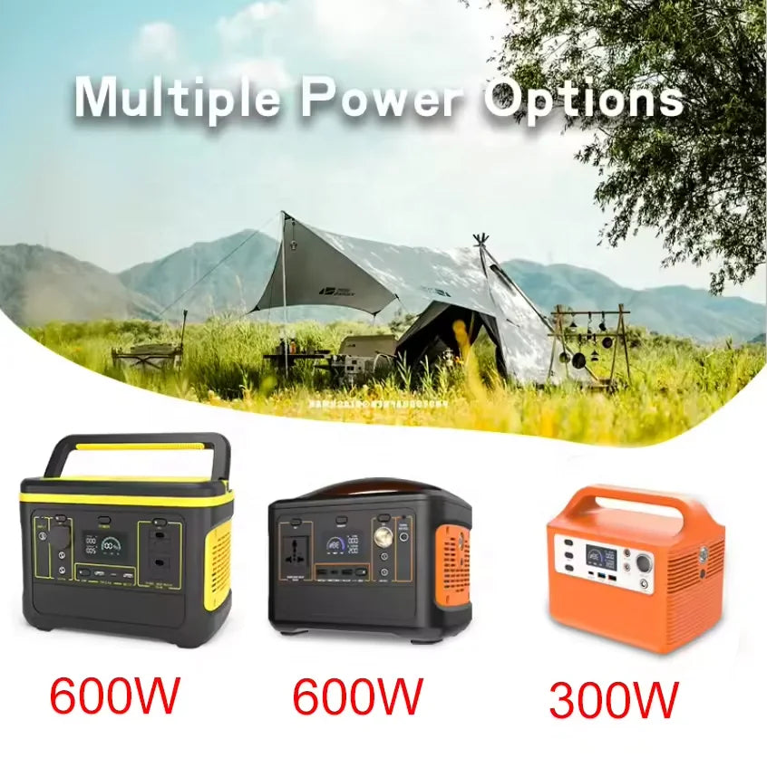 568Wh Portable Power Station – 300W (600W Peak) Solar Generator with AC & USB
