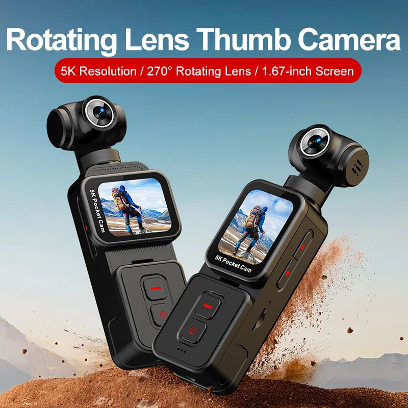 JXD 5K Ultra HD 30fps 1.5" Touch Screen WiFi Portable Digital Recorder Body Cam Action Camera 270 Wide CMOS Sensor TF Card