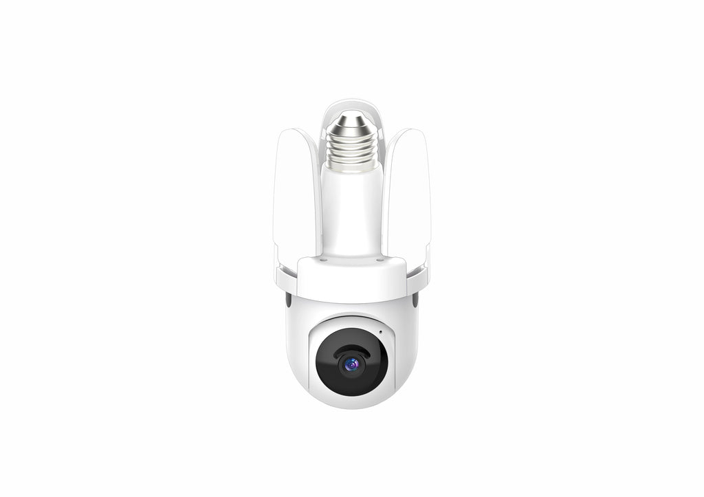 Night Vision 360 Degree 360 Monitor Home Wireless Mini Light Bulb Camera Three-leaf Fan Indoor CCTV Security Camera