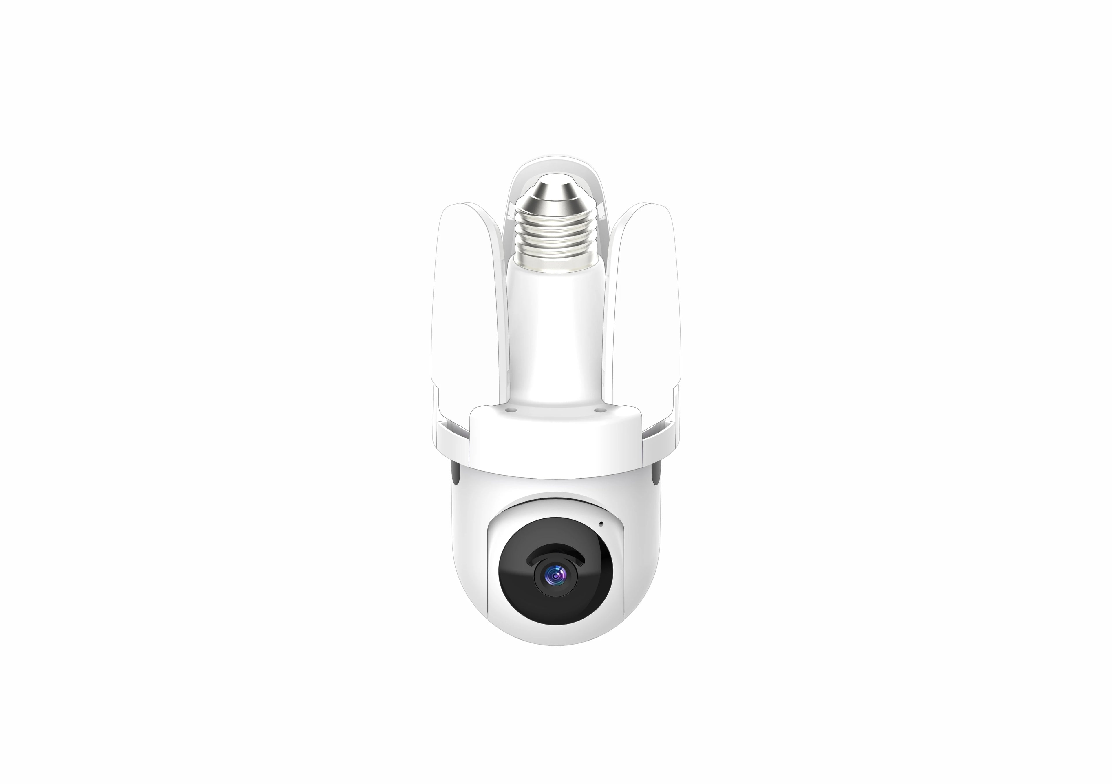 Night Vision 360 Degree 360 Monitor Home Wireless Mini Light Bulb Camera Three-leaf Fan Indoor CCTV Security Camera