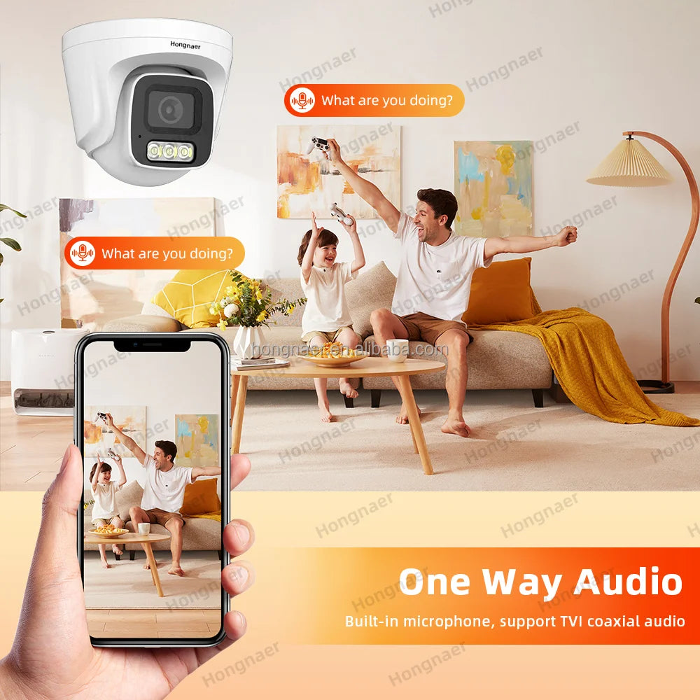 Hongnaer 5MP Indoor Dome AHD Home DVR 8 Channel Analog Security Camera Set Kit Video Surveillance System AHD CCTV Camera System