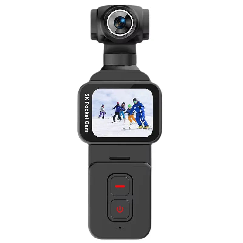 K28 5K Body Camera Microphone 5K/15FPS 4K/60FPS 270° Rotating Lens EIS Stabilization External Mic Support Clip/Strap