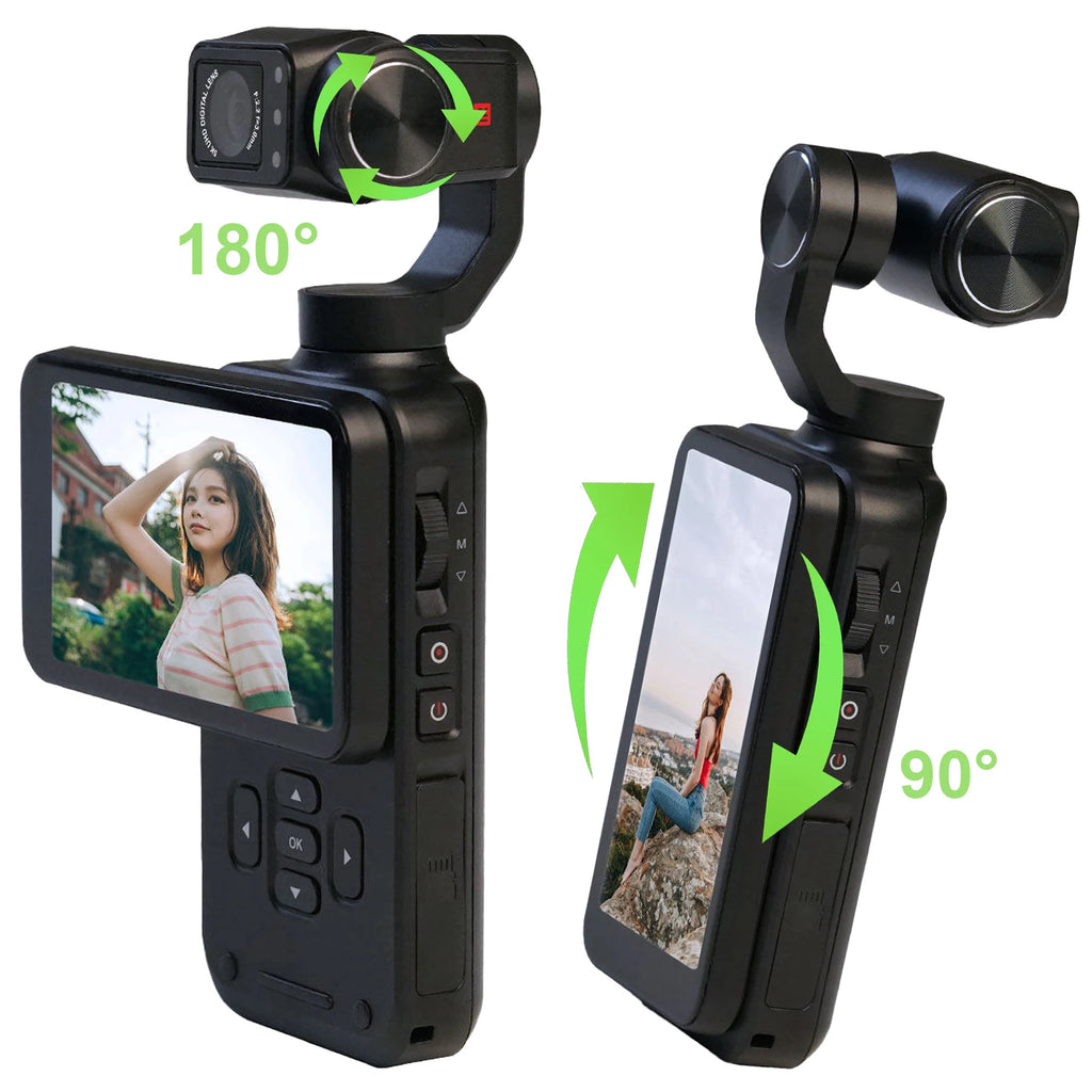 ORDRO M5 5K Vlogging Camera 3-Axis Stabilization 3.5'' Rotatable IPS Touchscreen 48MP 1/2.5'' CMOS 4K/60FPS Video IR