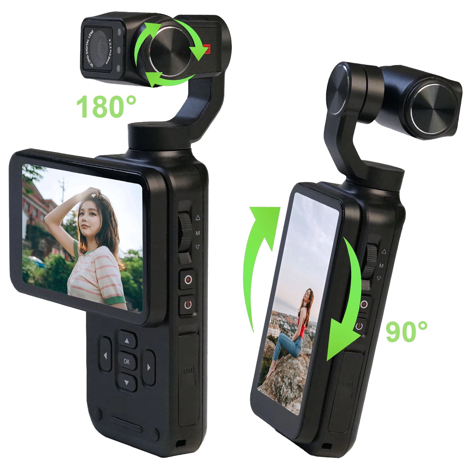 ORDRO M5 5K Vlogging Camera 3-Axis Stabilization 3.5'' Rotatable IPS Touchscreen 48MP 1/2.5'' CMOS 4K/60FPS Video IR