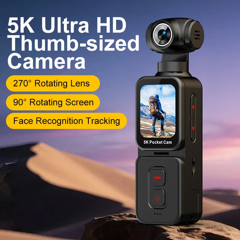 JXD 5K Ultra HD 30fps 1.5" Touch Screen WiFi Portable Digital Recorder Body Cam Action Camera 270 Wide CMOS Sensor TF Card