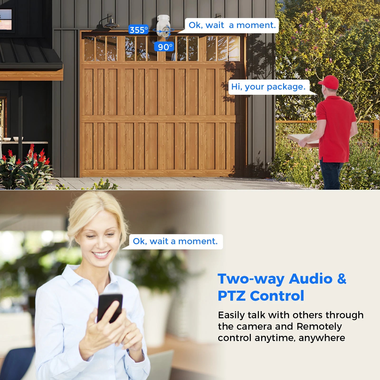 Hiseeu Home Security Camera System Wireless 5MP Nvr Kit P2p Video PTZ Speed Dome Surveillance CCTV Camera System Wifi Kit