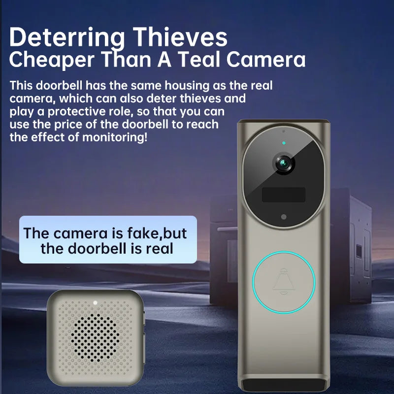 Wistino 1200mAh Battery Indoor Virtual Doorbell Camera Essential Security Model Camera for Home