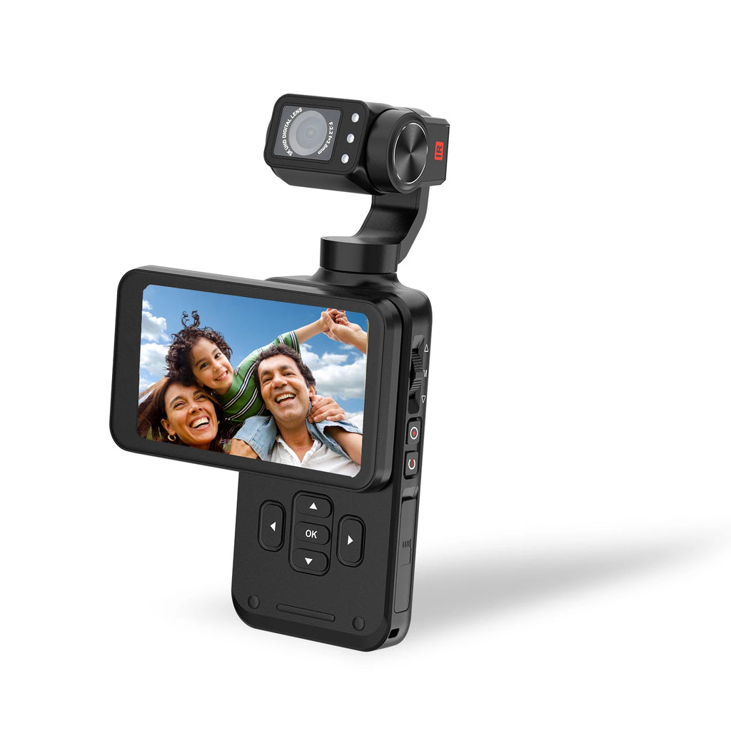 Tokdance 5K Mini Action Camera 3.5'' IPS Screen WiFi Anti-Shake Video Camera CMOS Sensor Sports Recording