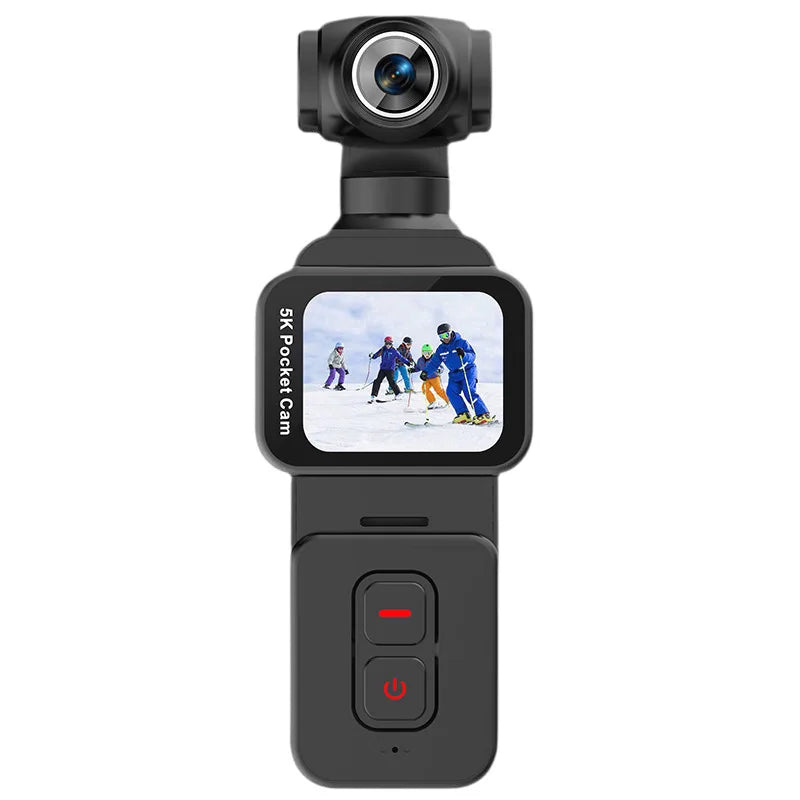 K28 5K Thumb Sized Pocket Action Camera Rotating Lens Face Recognition Follow Focus Tracking Handheld Design Outdoor Travel