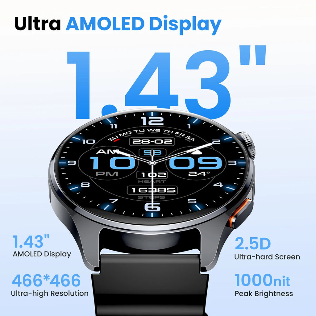 HAYLOU Watch 4S GPS Smart Watch, 1.43" AMOLED Display, 120+ Workout Modes