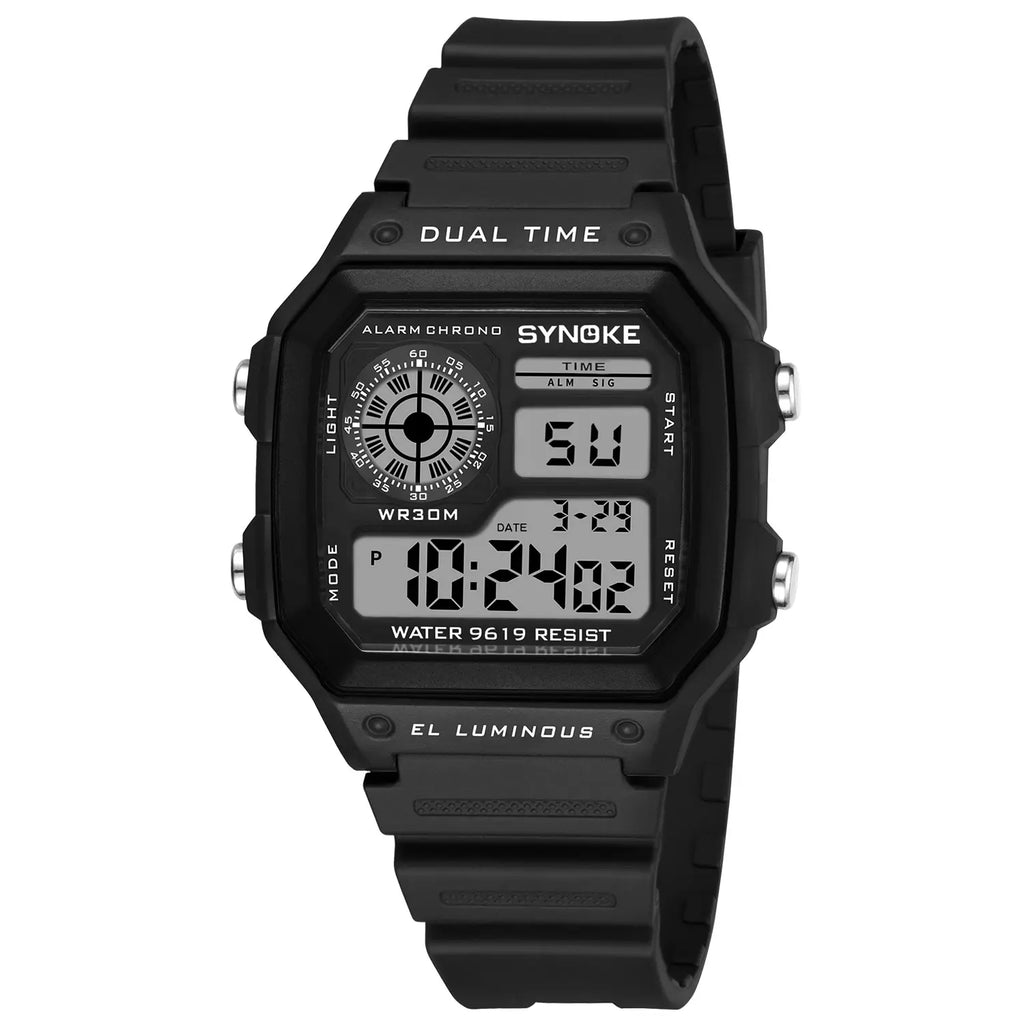 SYNOKE Men's Military Digital Watch, Luminous Chronograph, Water Resistant