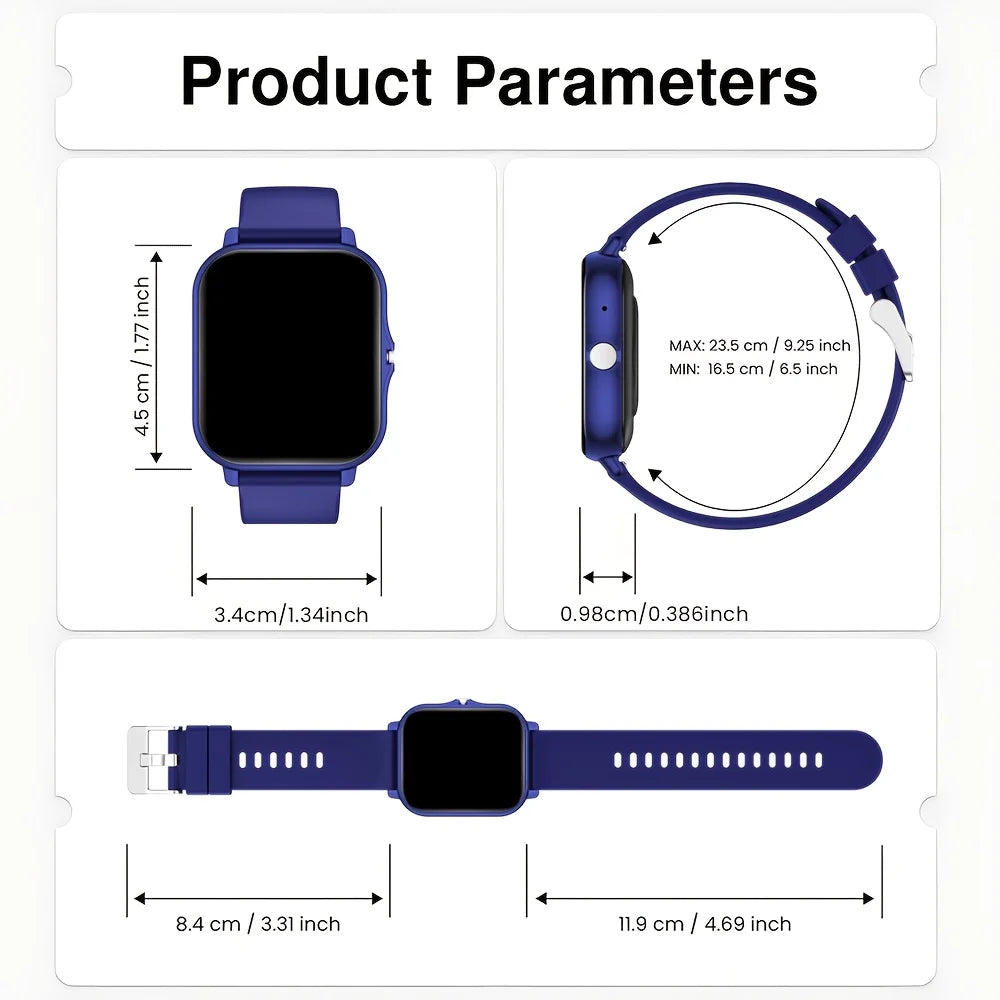 1.83" Full Touch Smart Watch with Wireless Calling & Pedometer for Men and Women
