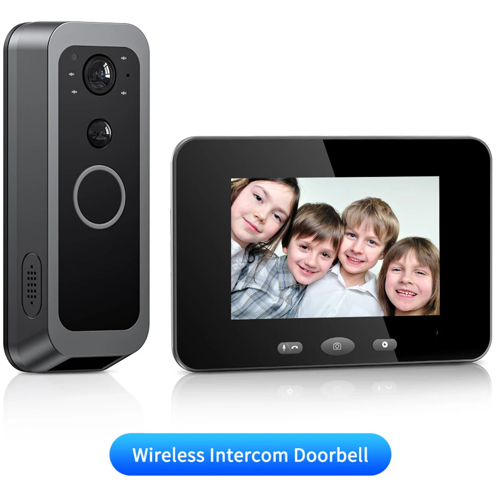 2 Way Audio Smart Wireless Doorbell Camera HD Night Vision Visual Intercom Doorbell Peephole Doorbell