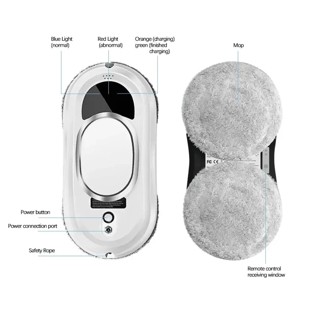 Electric Window Cleaning Robot – Smart Glass Cleaner with Suction & Spray