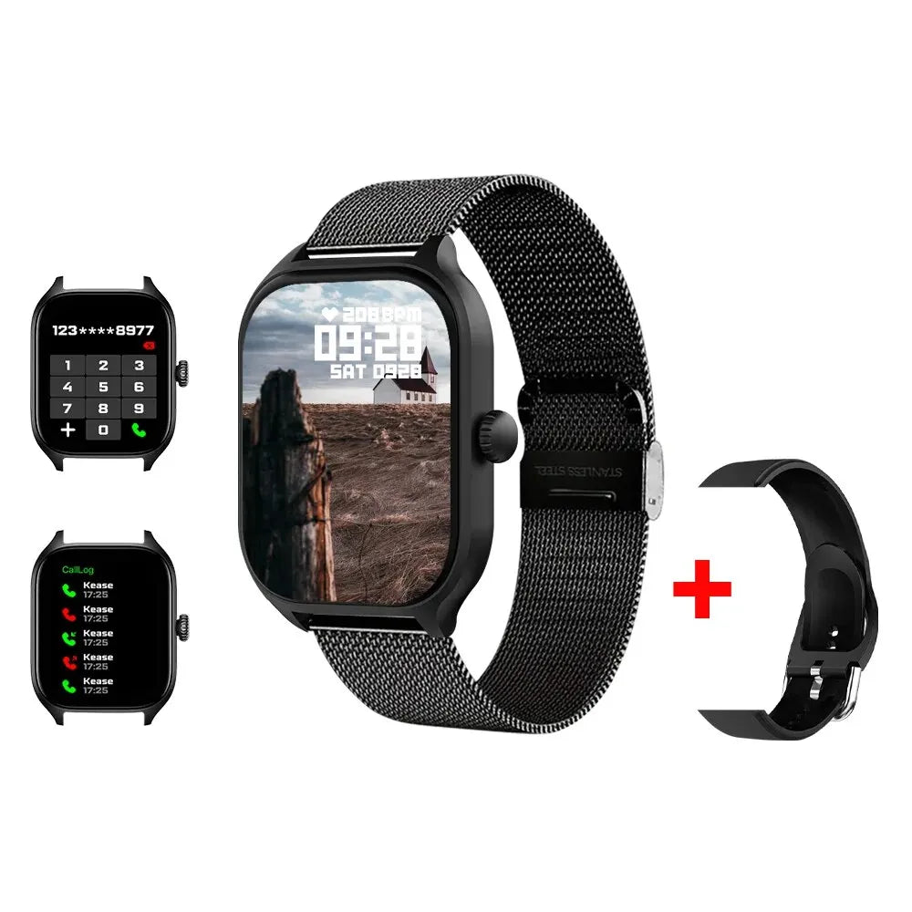 H9 2.01" HD Smart Watch with Bluetooth Calling, Message Preview & Weather Forecast