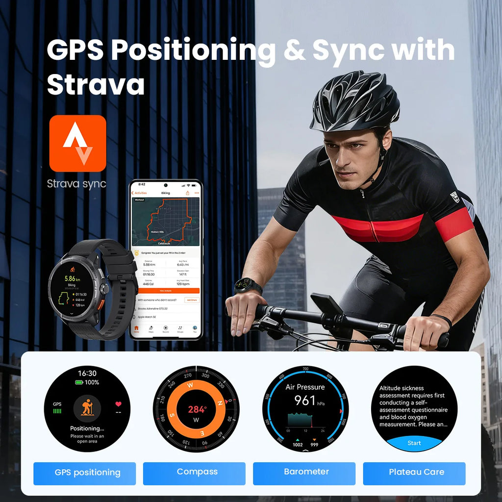 HAYLOU Solar Ultra GPS Smart Watch, 1.6" AMOLED, 5ATM Water Resistant, Bluetooth Calling