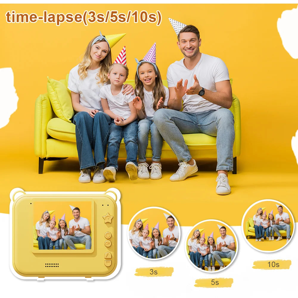 Kids Instant Print Camera – 1080P HD Digital Camera with Thermal Printer