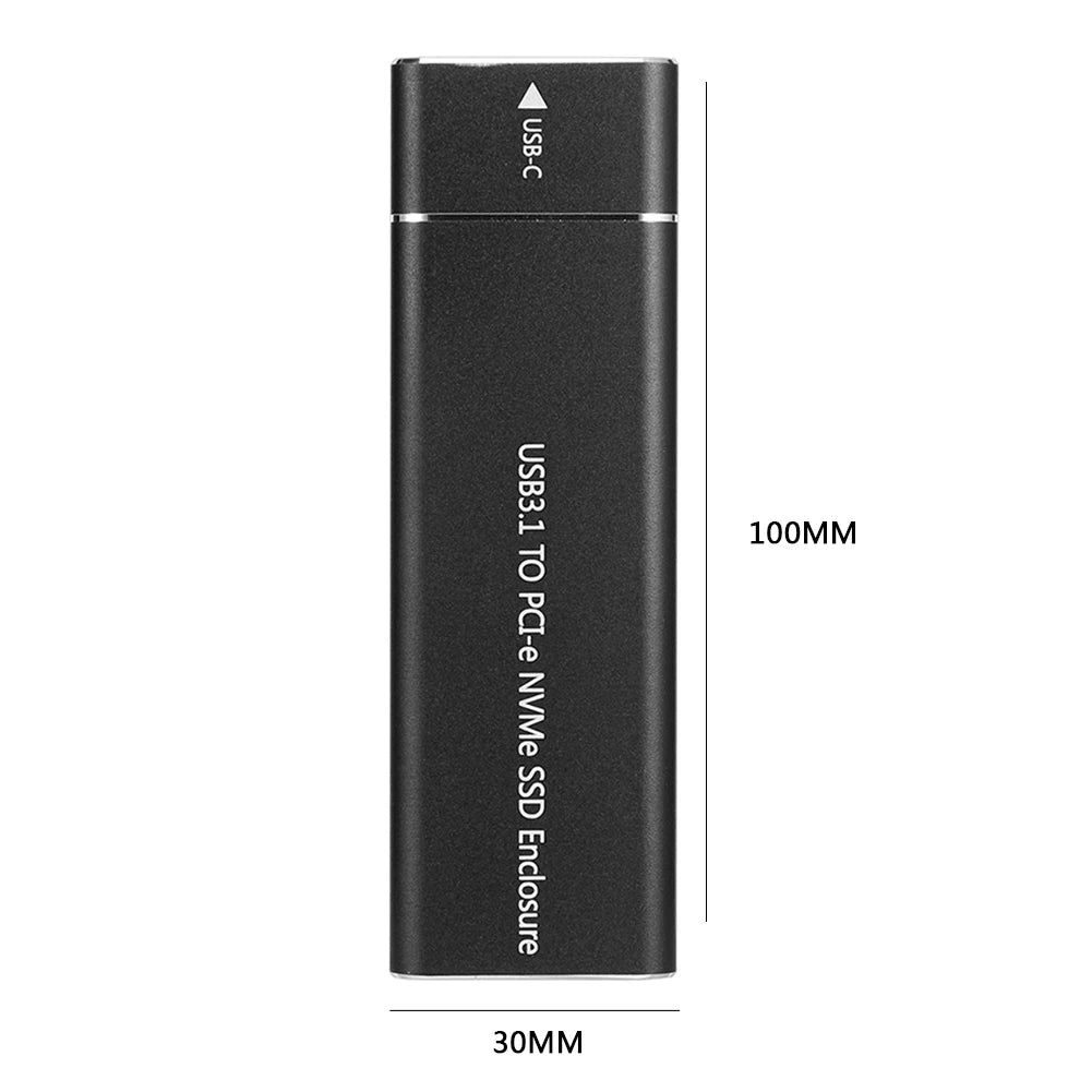 M.2 NVMe SSD Enclosure Adapter 10Gbps USB C 3.1 Gen2 NVMe Case External Enclosure NVMe Reader for Samsung 980 970/ Intel/ADATA