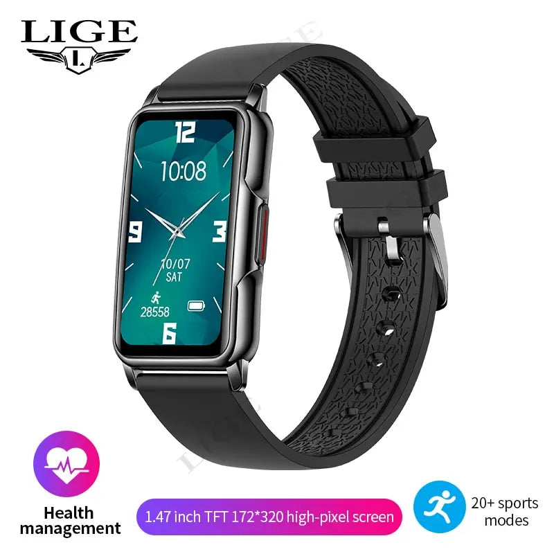 LIGE Women's Smart Watch with Steel Band, Bluetooth Calling, IP67 Water Resistant