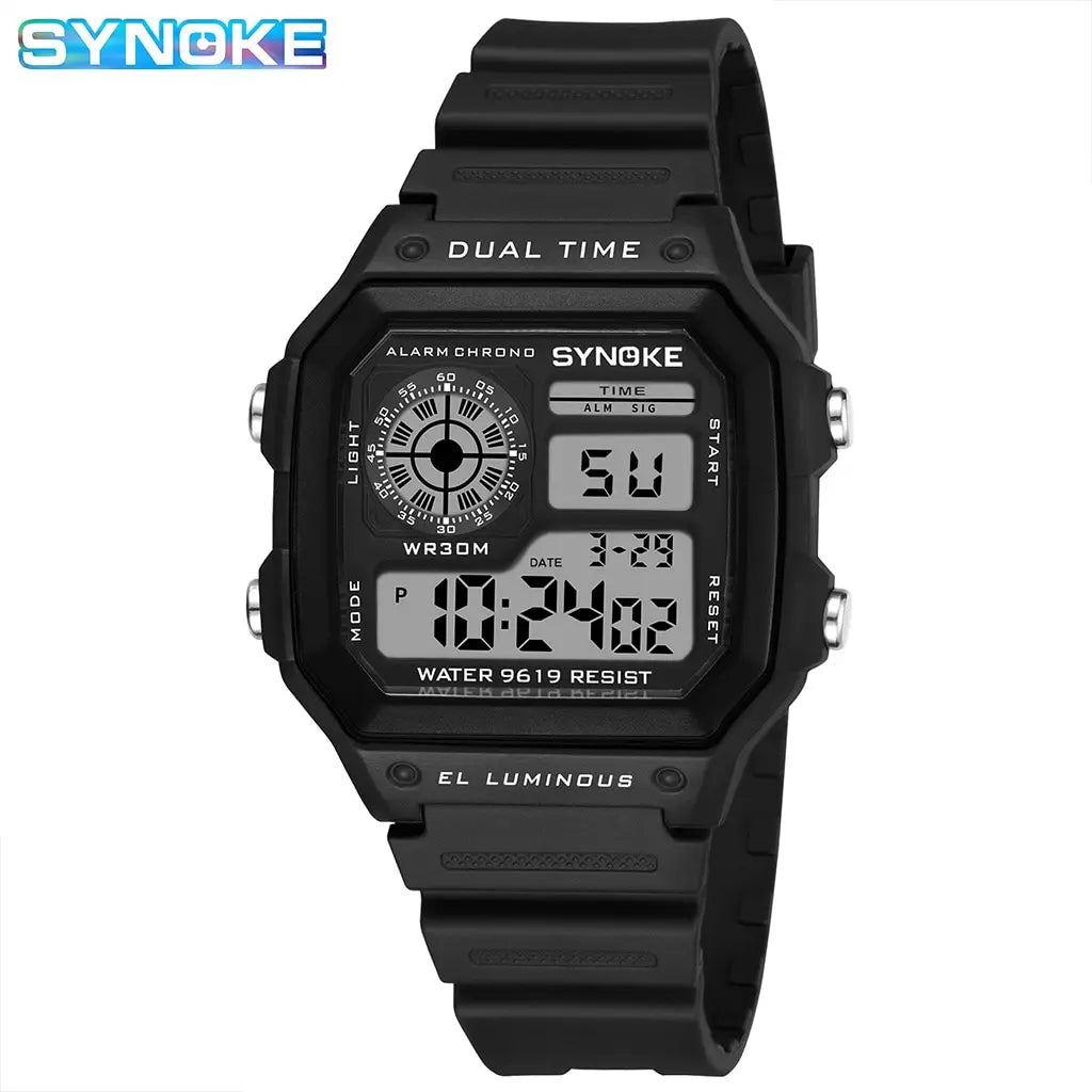 SYNOKE Men's Military Digital Watch, Luminous Chronograph, Water Resistant