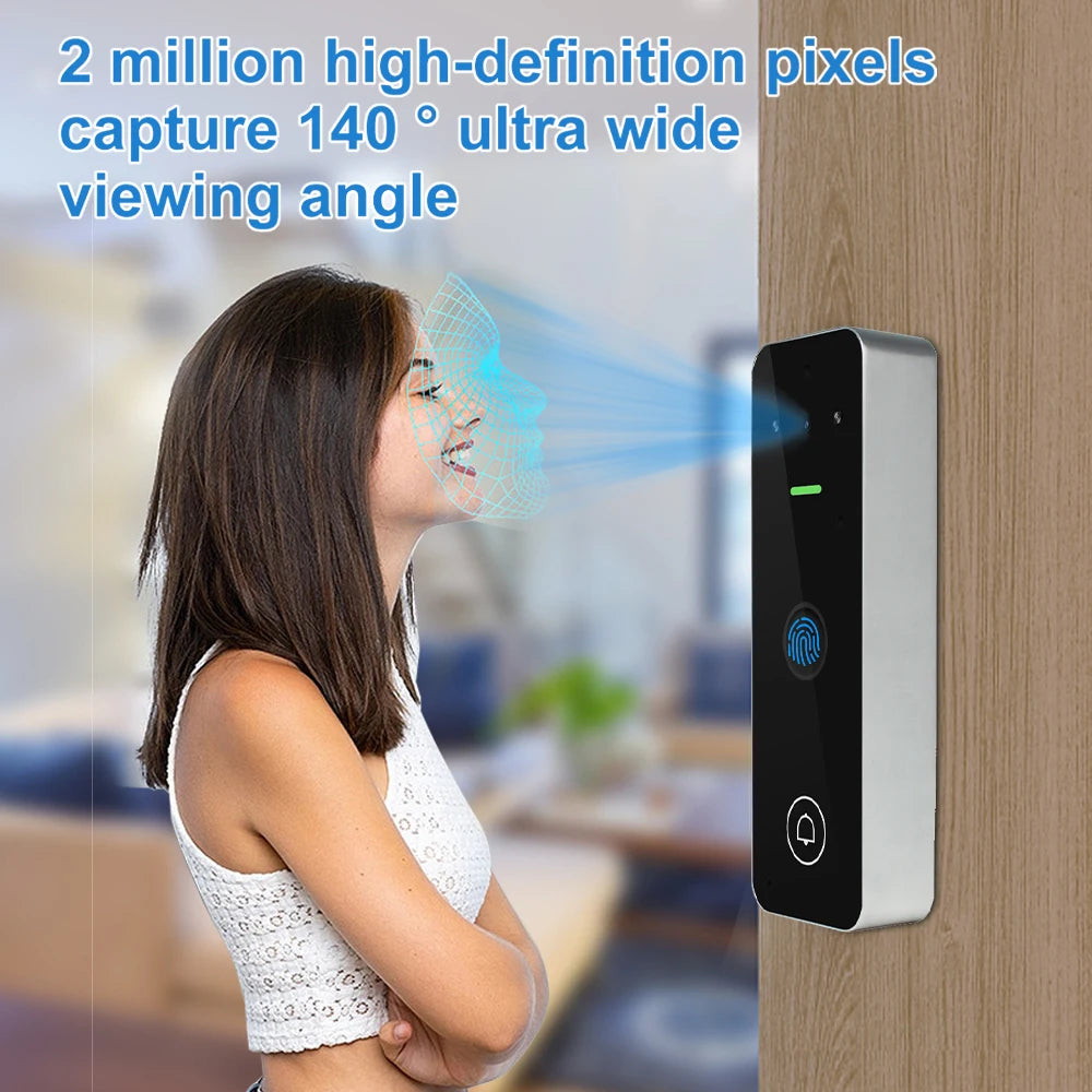 Support Tuya App Wifi Smart Access Control Video Doorbell Camera System Digital Electronic Lock Coder Digitcode Fingerprint Lock