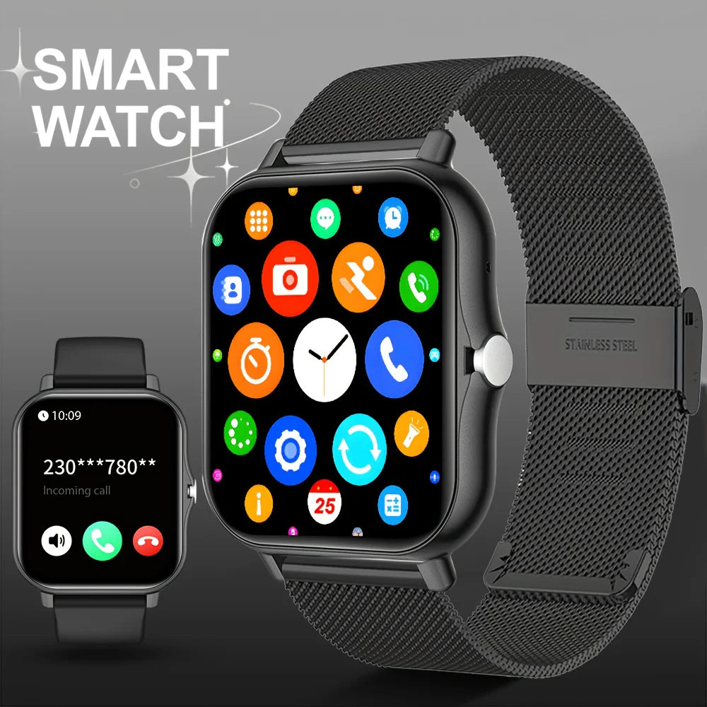 1.83" Full Touch Smart Watch with Wireless Calling & Pedometer for Men and Women