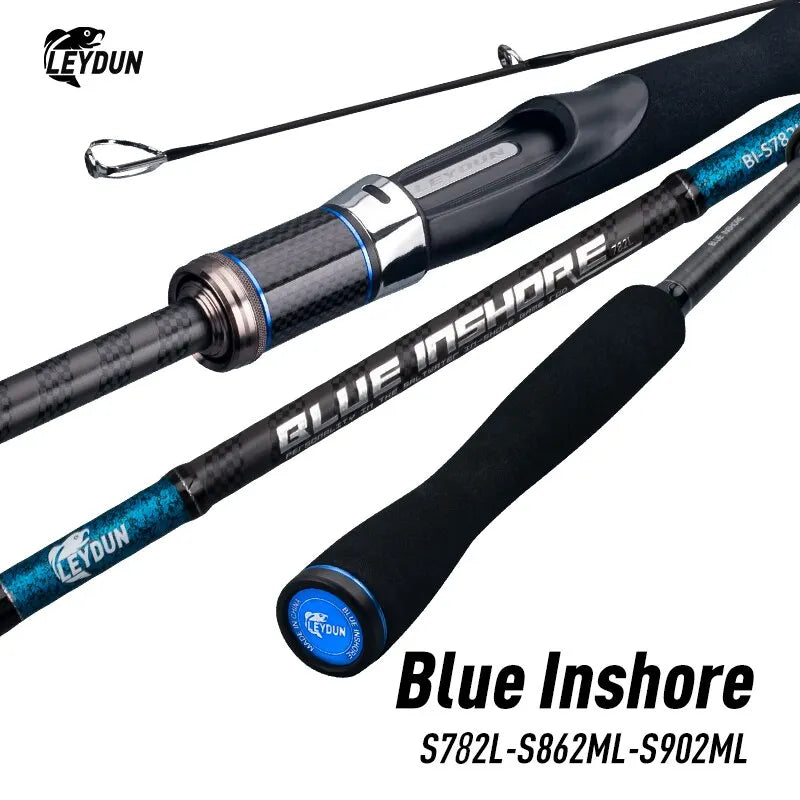 Inshore Saltwater Spinning Rod – 2-Section Light Fast Action Bass Fishing Rod
