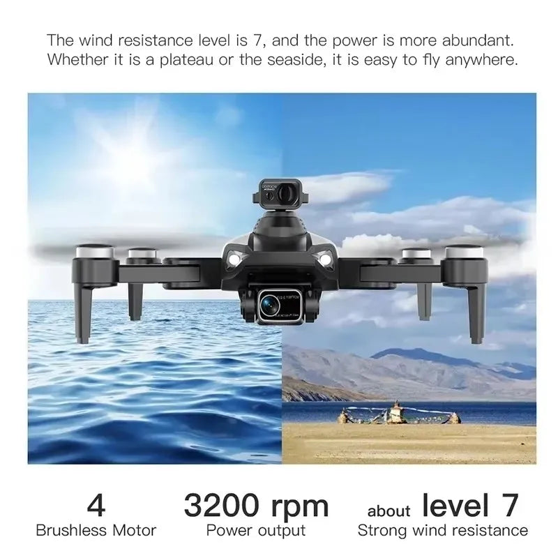 4K Camera Drone – Brushless Motors, Foldable, Aerial Photography