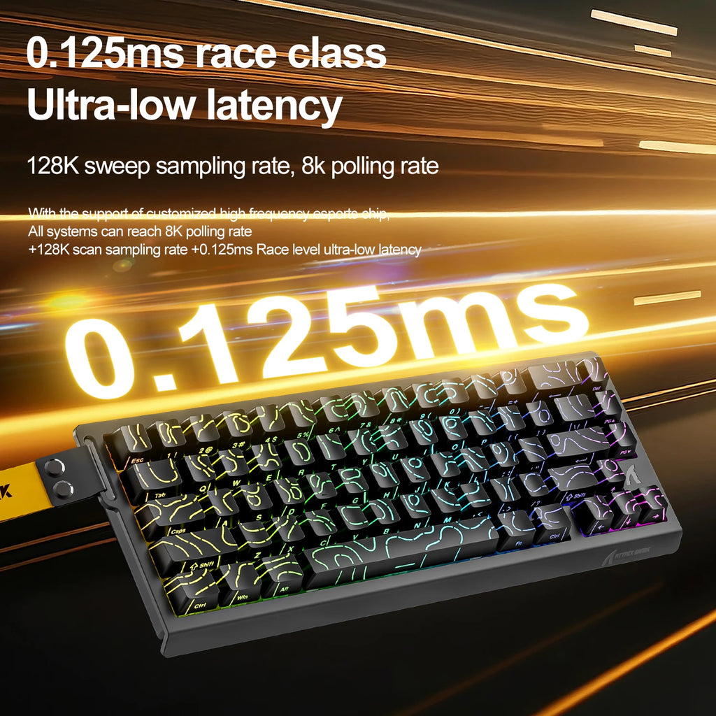 Hall Effect Magnetic Switch Gaming Keyboard – 68 Keys, RGB, Rapid Trigger