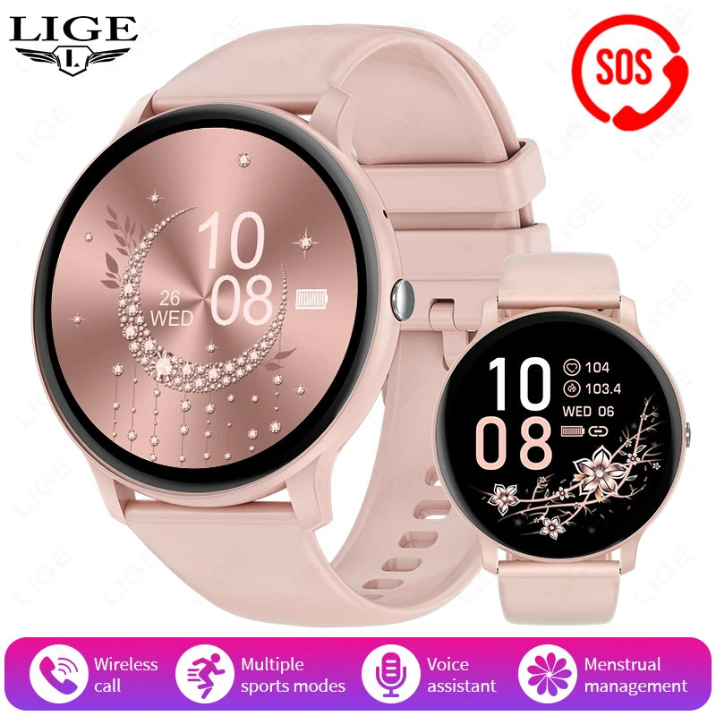 LIGE Unisex Smart Watch with Bluetooth Calling, 1.39" Display, Sports Modes