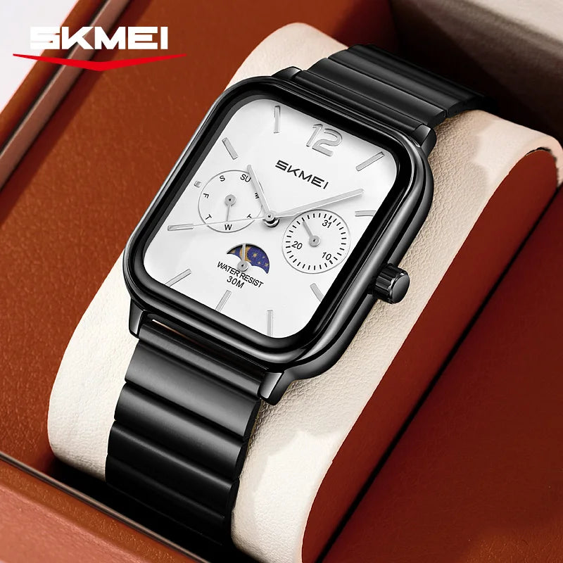 SKMEI Men's Quartz Business Watch with Date & Week Calendar, Water Resistant