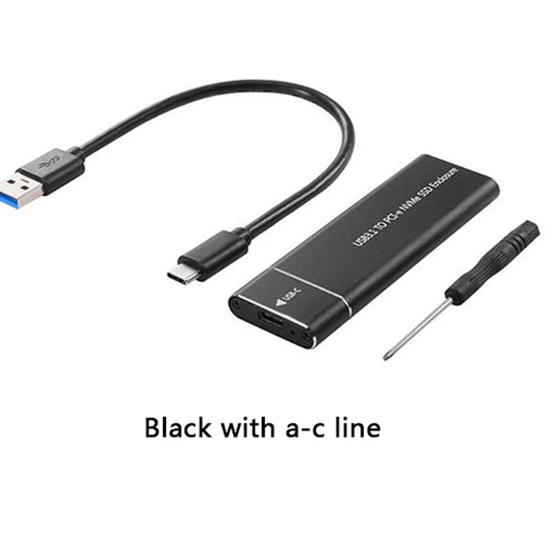 M.2 NVMe SSD Enclosure Adapter 10Gbps USB C 3.1 Gen2 NVMe Case External Enclosure NVMe Reader for Samsung 980 970/ Intel/ADATA