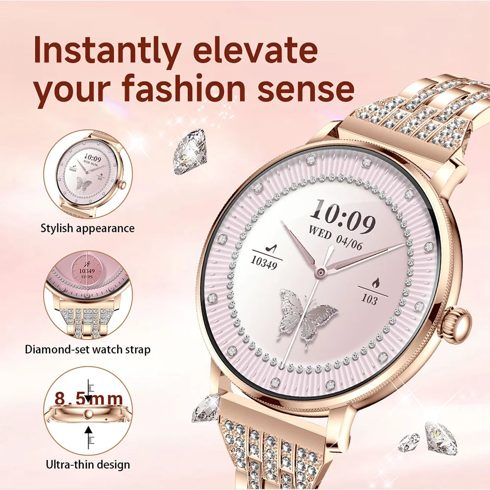 Military-Style Smart Watch, 1.19" AMOLED Display, Bluetooth Calling, Water Resistant