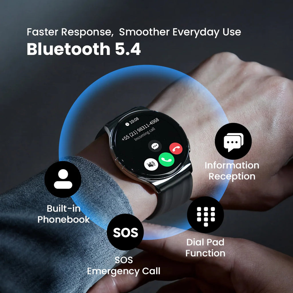 HAYLOU Solar Lite 2 Smart Watch, 1.43" AMOLED Display, 150+ Sports Modes, Voice Calling
