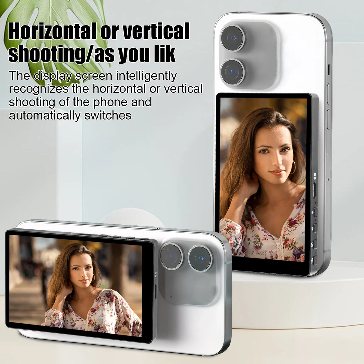 Wireless Magnetic Selfie Monitor Screen for Phone Vlogging