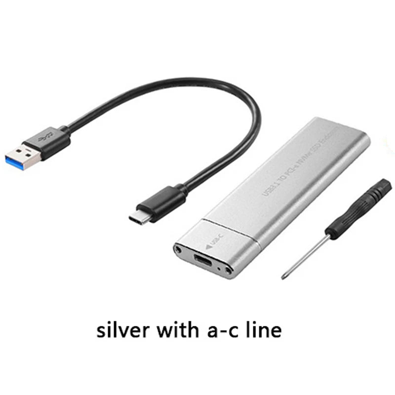 M.2 NVMe SSD Enclosure Adapter 10Gbps USB C 3.1 Gen2 NVMe Case External Enclosure NVMe Reader for Samsung 980 970/ Intel/ADATA