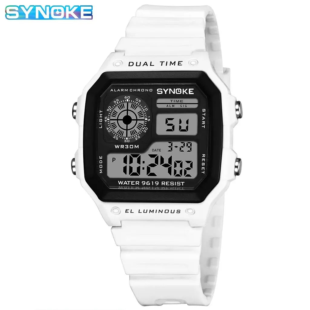 SYNOKE Men's Military Digital Watch, Luminous Chronograph, Water Resistant
